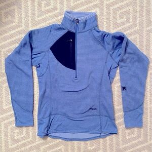 Patagonia thermal under layer in bright blue